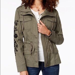 American Rag Green Utility Jacket Embroidered